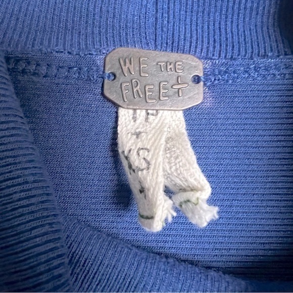 We The Free People Alameda Oversized Slouchy Super Soft Turtleneck Top Blue - Picture 6 of 16